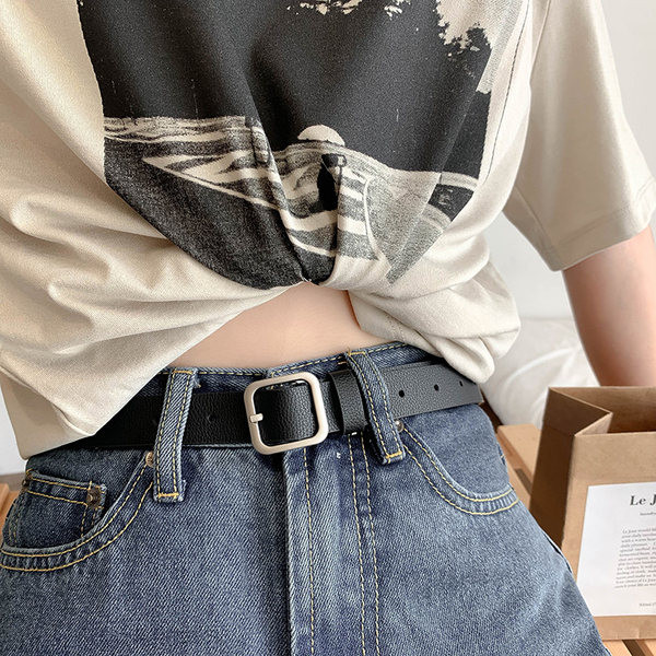 Műbőr öv és csat