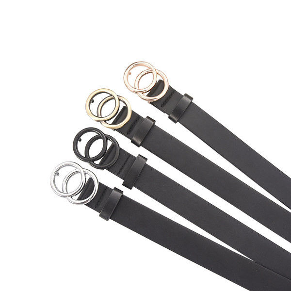 Curea de dama din imitatie de piele si decor metalic