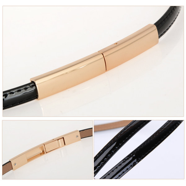 Vékony dekoratív öv fém rögzítéssel