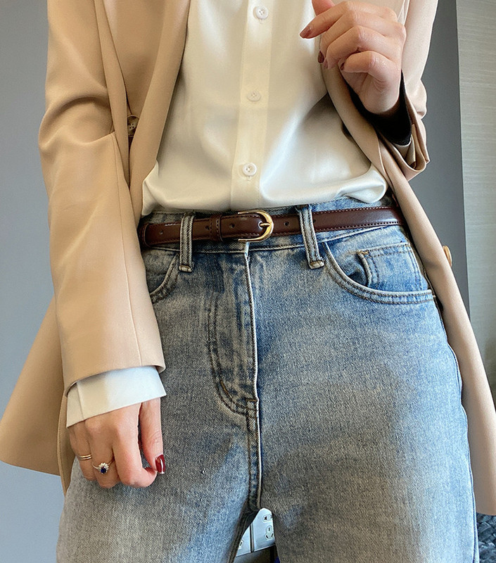 Bőr mindennapi női öv