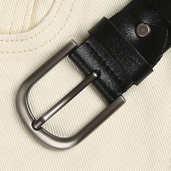 Bőr fekete öves sima női modell