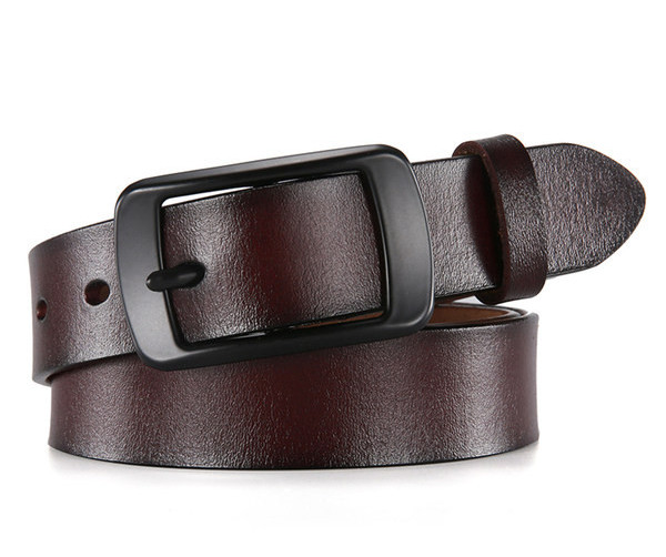 Női bőr öv téglalap alakú csattal