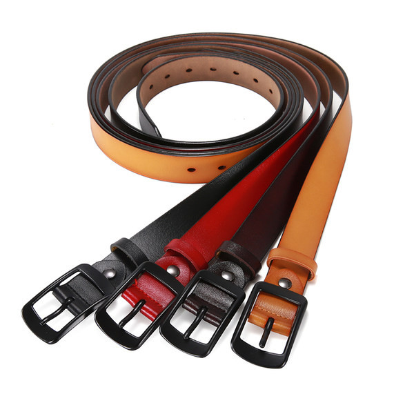 Női bőr öv téglalap alakú csattal