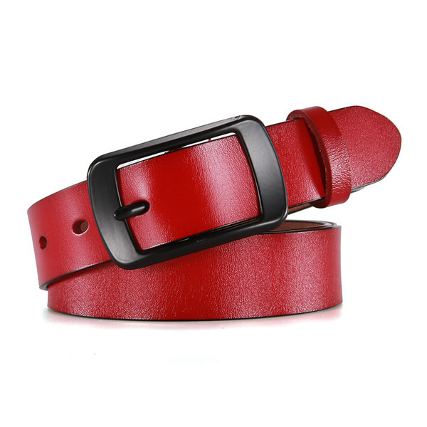 Női bőr öv téglalap alakú csattal