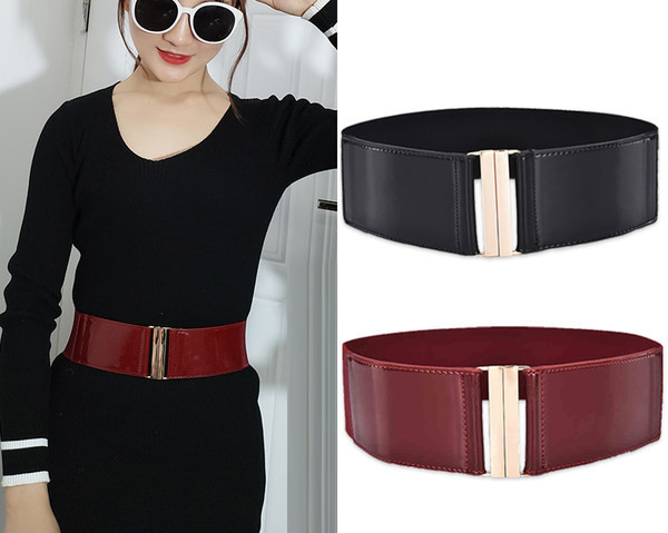 Széles női öv fém rögzítéssel - két modell