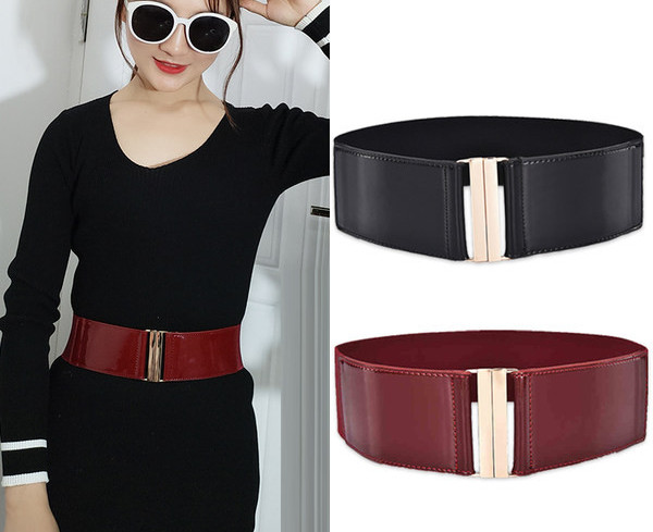 Széles női öv fém rögzítéssel - két modell