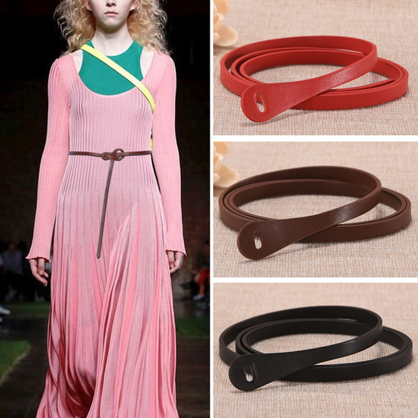 Vékony bőr öv több színben