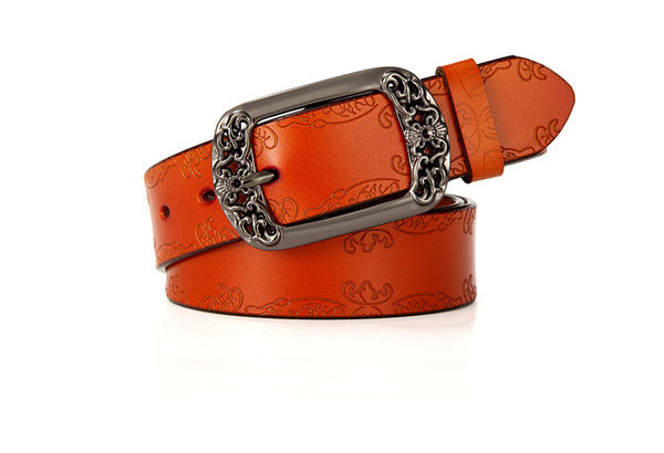 Női bőr öv fém csattal