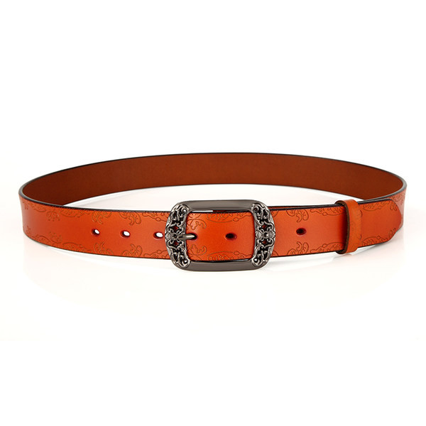 Női bőr öv fém csattal