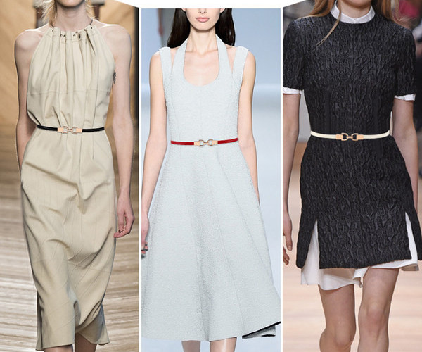 Vékony műbőr öv fém csattal