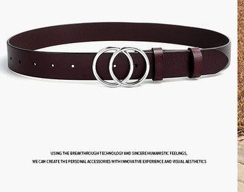 Új modell női bőr öv - fém csattal