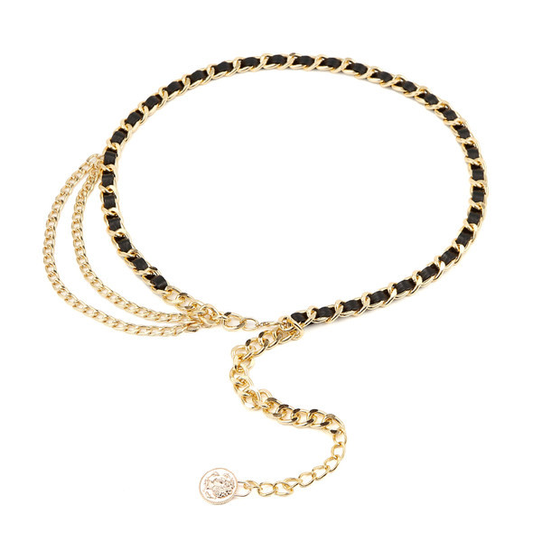 Stílusos női fém öv medállal