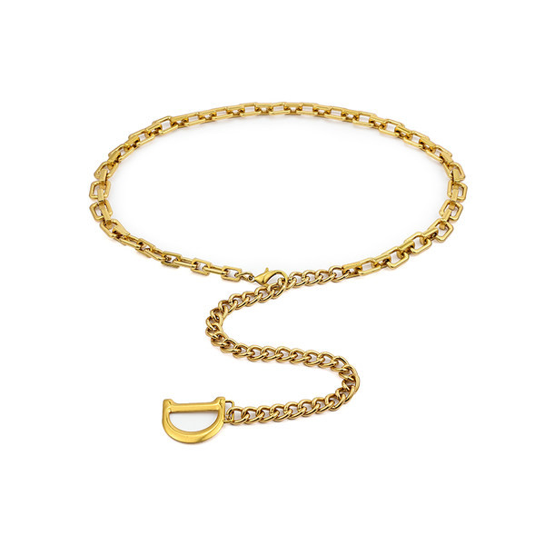 Női fém lánc öv - arany színű