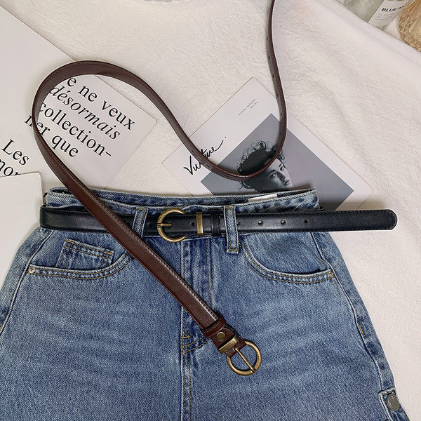 Női bőr öv két színben