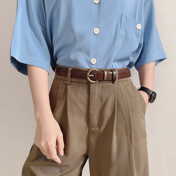 Női bőr öv két színben