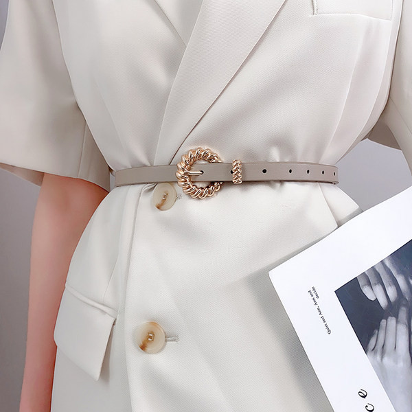 Elegáns női öv fém arany csattal