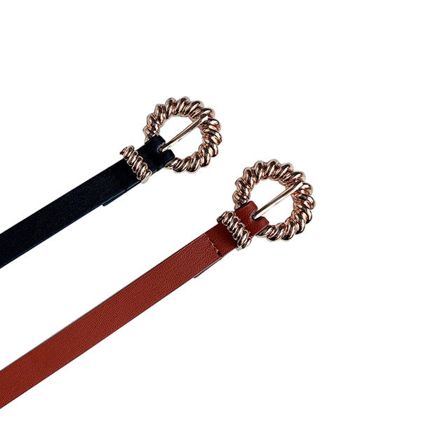 Elegáns női öv fém arany csattal