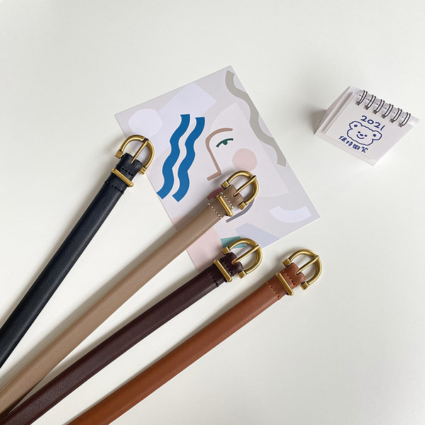 Divatos vékony eco bőr öv nőknek