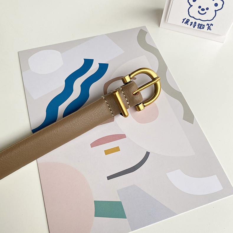 Divatos vékony eco bőr öv nőknek