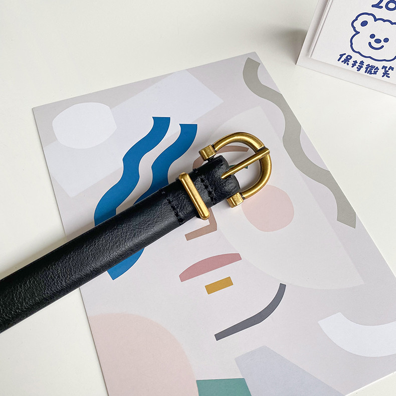 Divatos vékony eco bőr öv nőknek