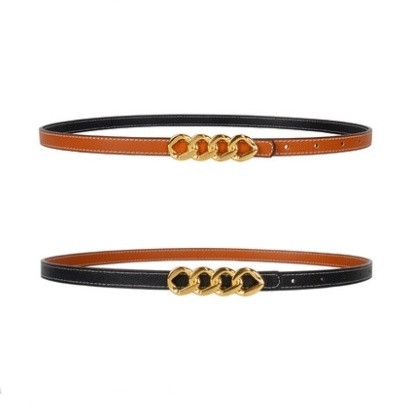 Elegáns női karcsú kétoldalas öv csattal