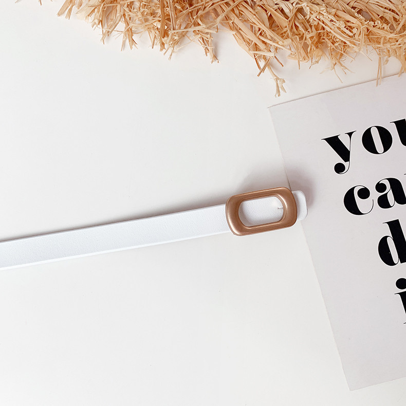 Modern női öv négyzet alakú fém csattal