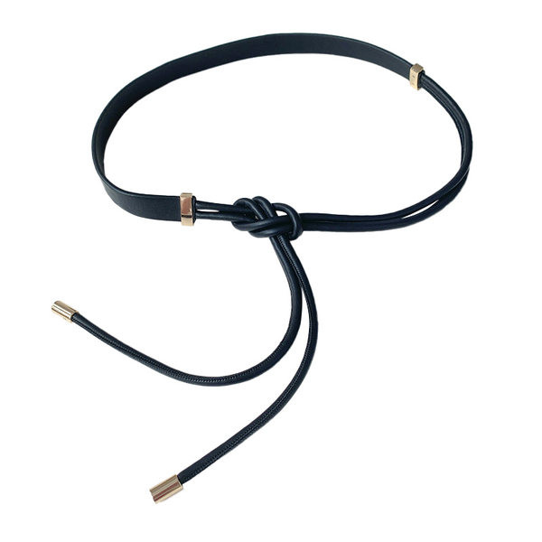 Női bőr öv a derékhoz - vékony