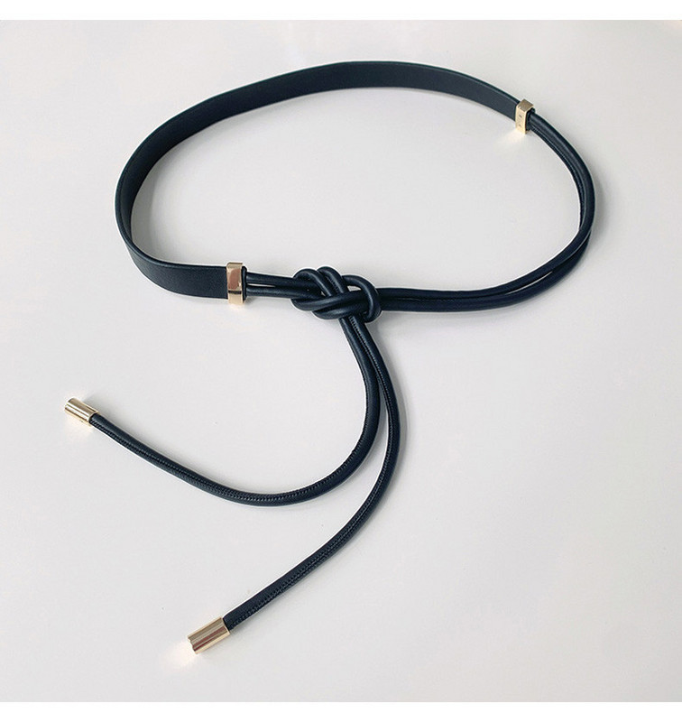 Női bőr öv a derékhoz - vékony