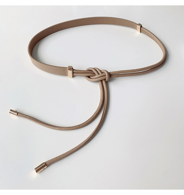 Női bőr öv a derékhoz - vékony