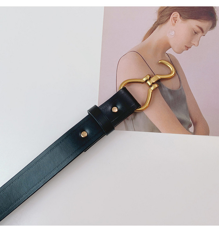 Női perforált öv fém rögzítéssel