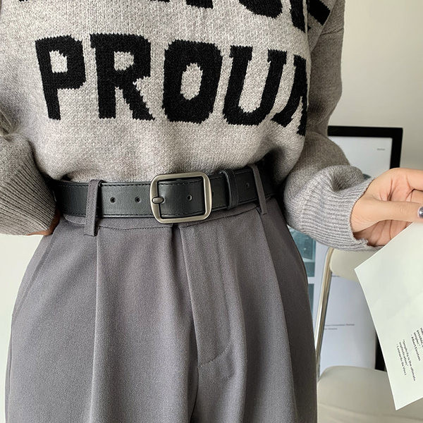 Bőr öv fekete színben