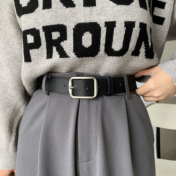 Bőr öv fekete színben