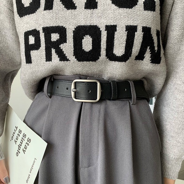 Bőr öv fekete színben