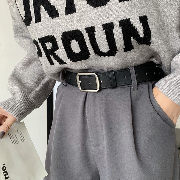 Bőr öv fekete színben