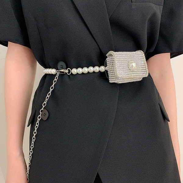 Modern női öv gyöngyökkel