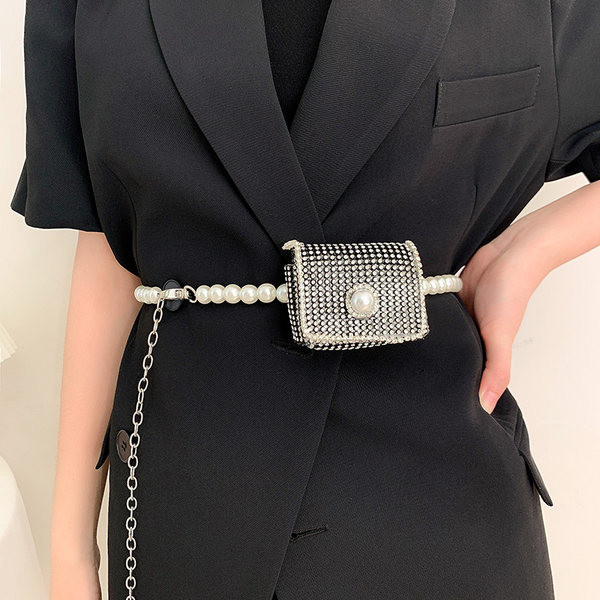 Modern női öv gyöngyökkel