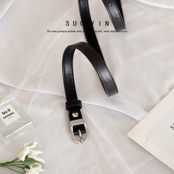 Női bőr öv ezüst csattal