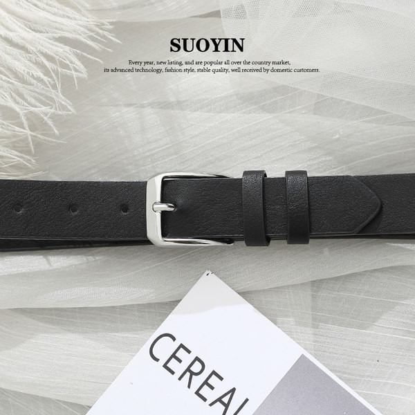 Női alkalmi bőr öv sima modell