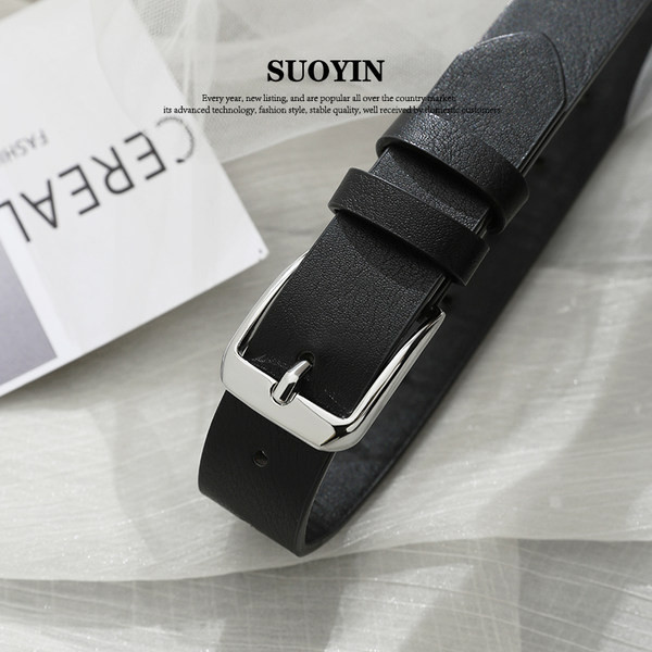 Női alkalmi bőr öv sima modell