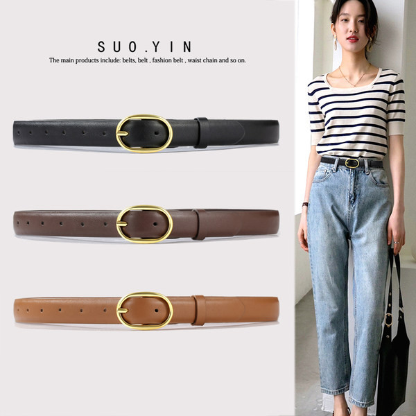 Női bőr öv - fekete és barna színben