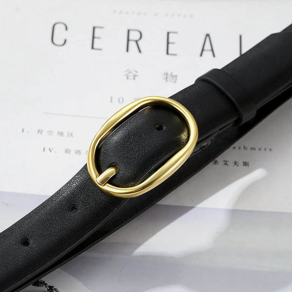 Női bőr öv - fekete és barna színben