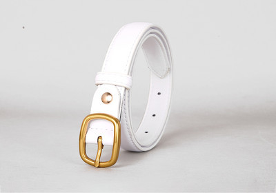 Női bőr öv arany csattal