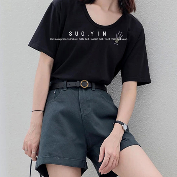 Új modell bőröv kerek csattal