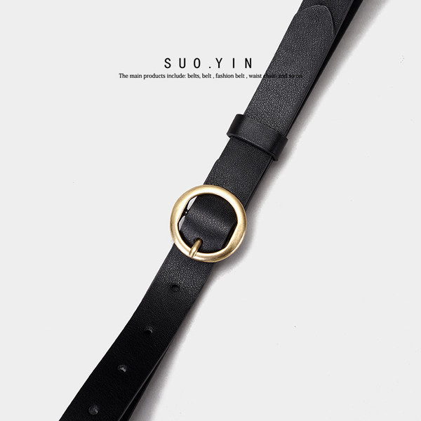 Új modell bőröv kerek csattal