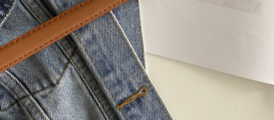 Új modell női vékony öv fém csattal