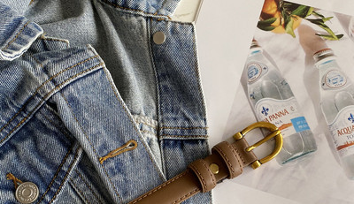 Új modell női vékony öv fém csattal