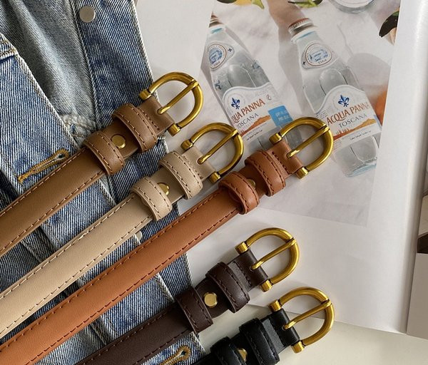 Új modell női vékony öv fém csattal