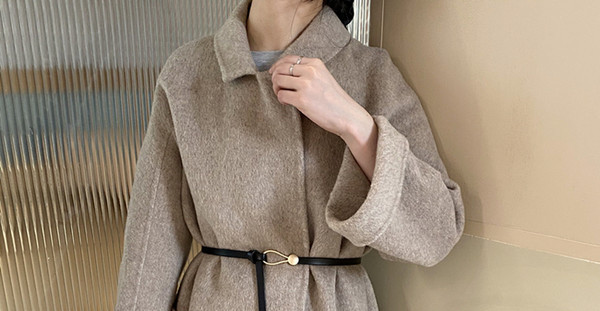 Női vékony bőr öv fém csattal több színben