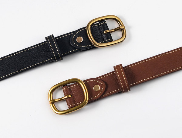 Sima modell bőr öv fém csattal nőknek