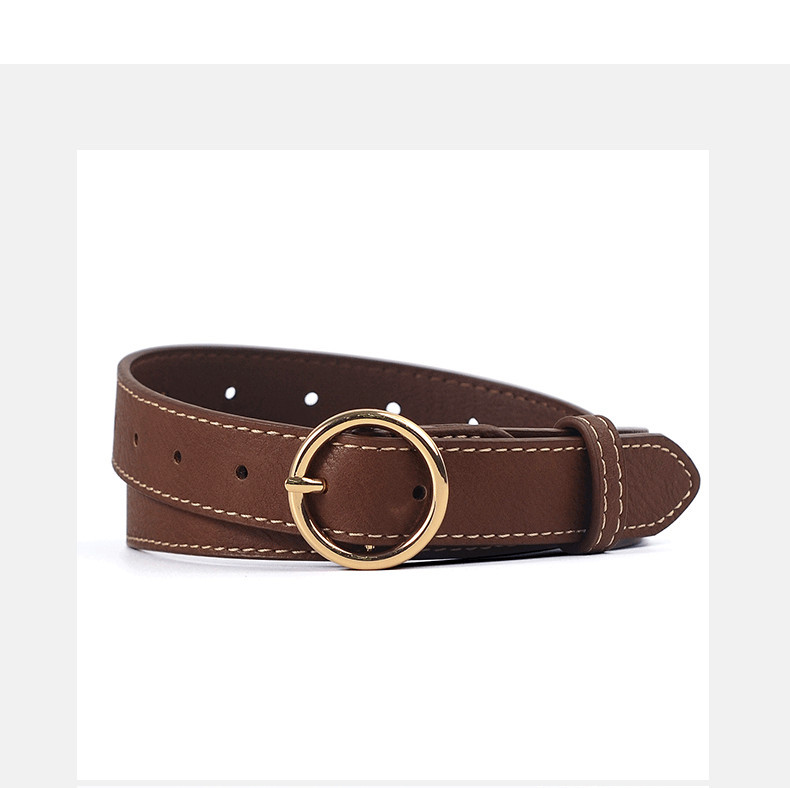 Modern bőr öv golyós csattal